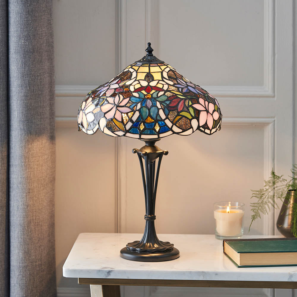 Interiors 1900 Sullivan Small Table Lamp - Tiffany Glass