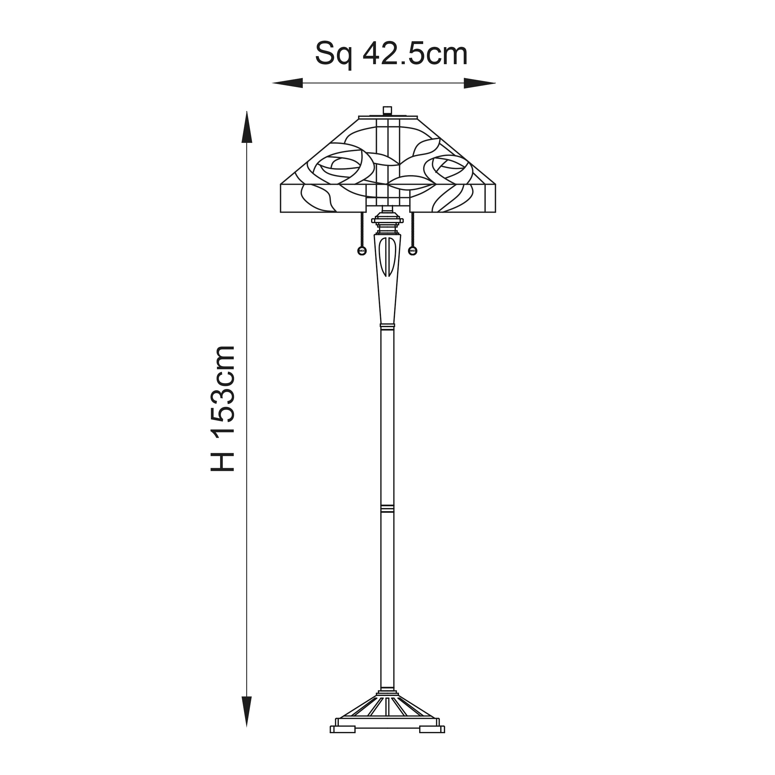 Interiors 1900 Willow Floor Lamp - Tiffany Glass