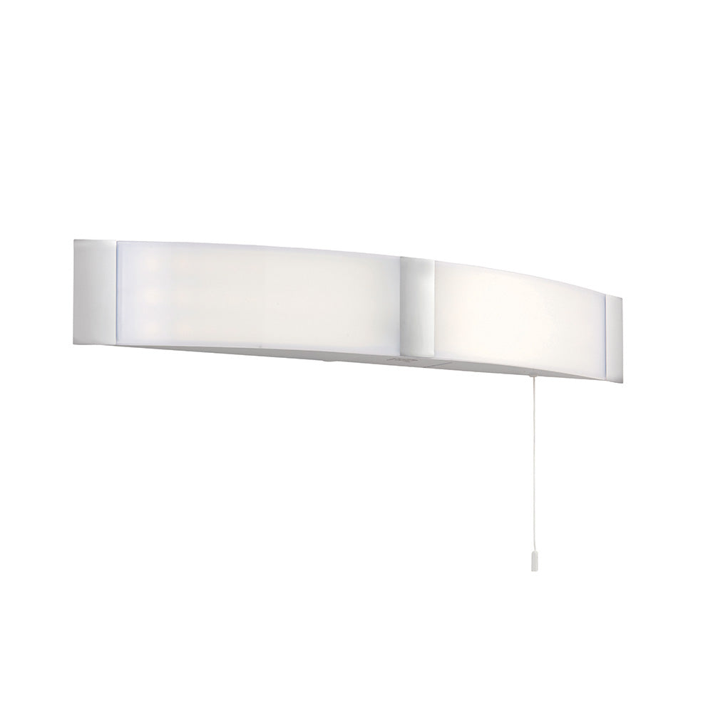 Endon Onan 2 Light Wall Light - Opal Pc & Chrome Acrylic