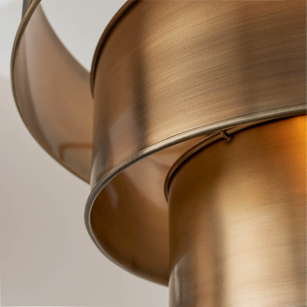 Endon Morad Single Light Pendant  - Aged Brass Plate