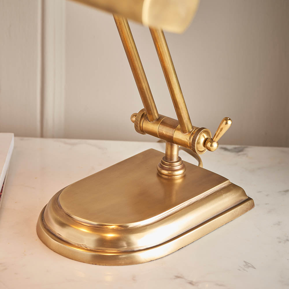 Interiors 1900 Winchester 2 Light Table Lamp - Solid Mellow Brass