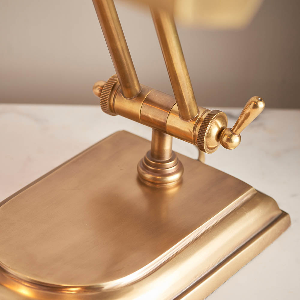 Interiors 1900 Winchester 2 Light Table Lamp - Solid Mellow Brass