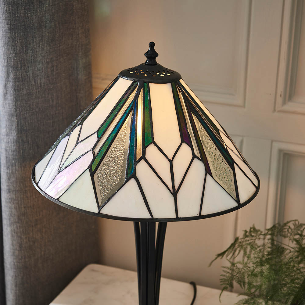 Interiors 1900 Astoria Small Table Lamp - Tiffany Glass