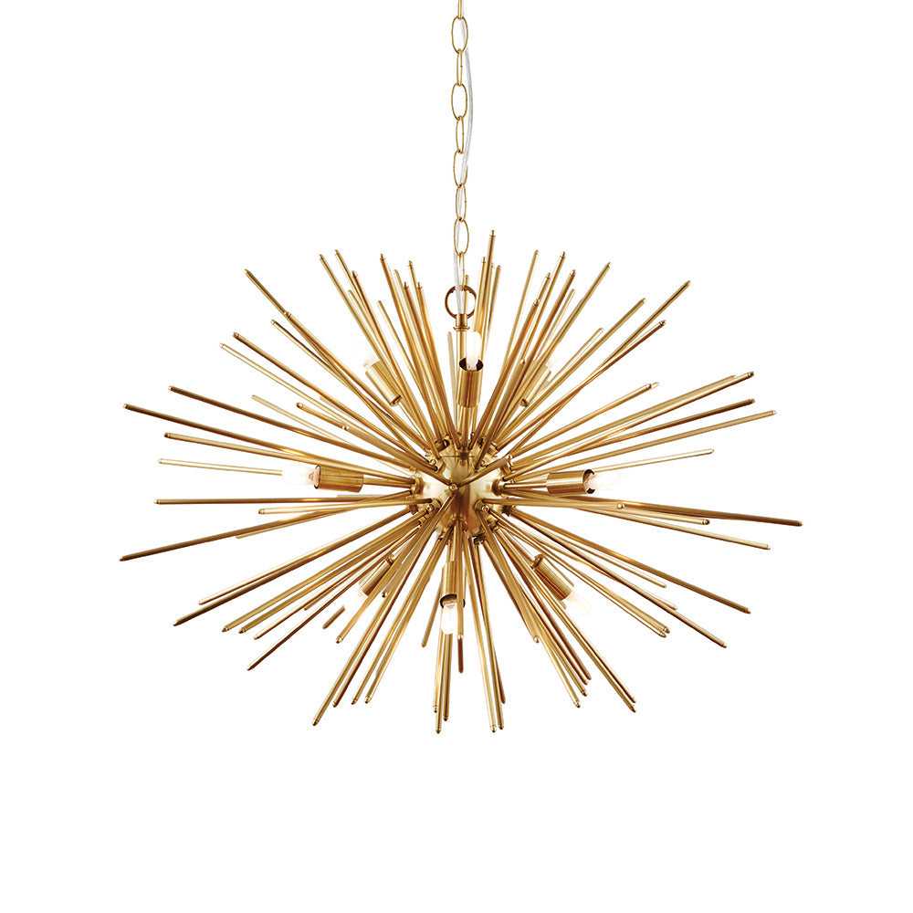 Endon Orta 9 Light Pendant - Satin Brass Plate