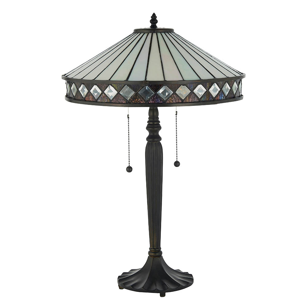 Interiors 1900 Fargo Medium Table Lamp - Tiffany Glass
