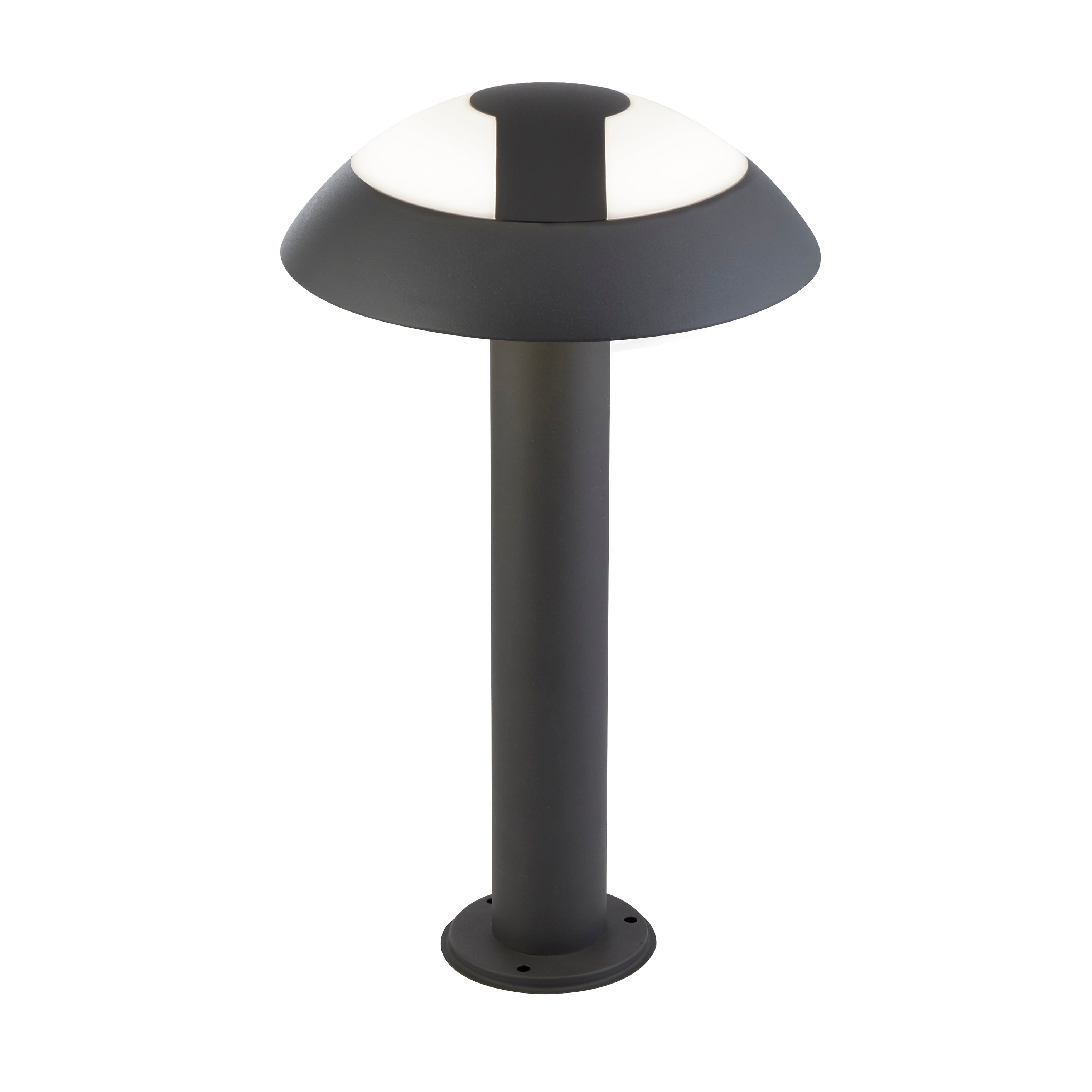Searchlight Milford 450mm LED Outdoor Post - Dark Grey & Opal Diffuser - IP44