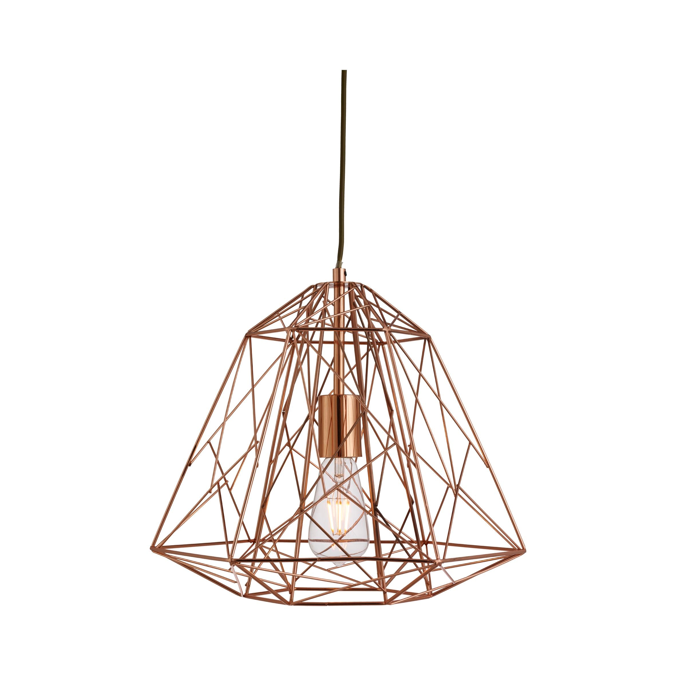 Searchlight Garrick Pendant - Shiny Copper