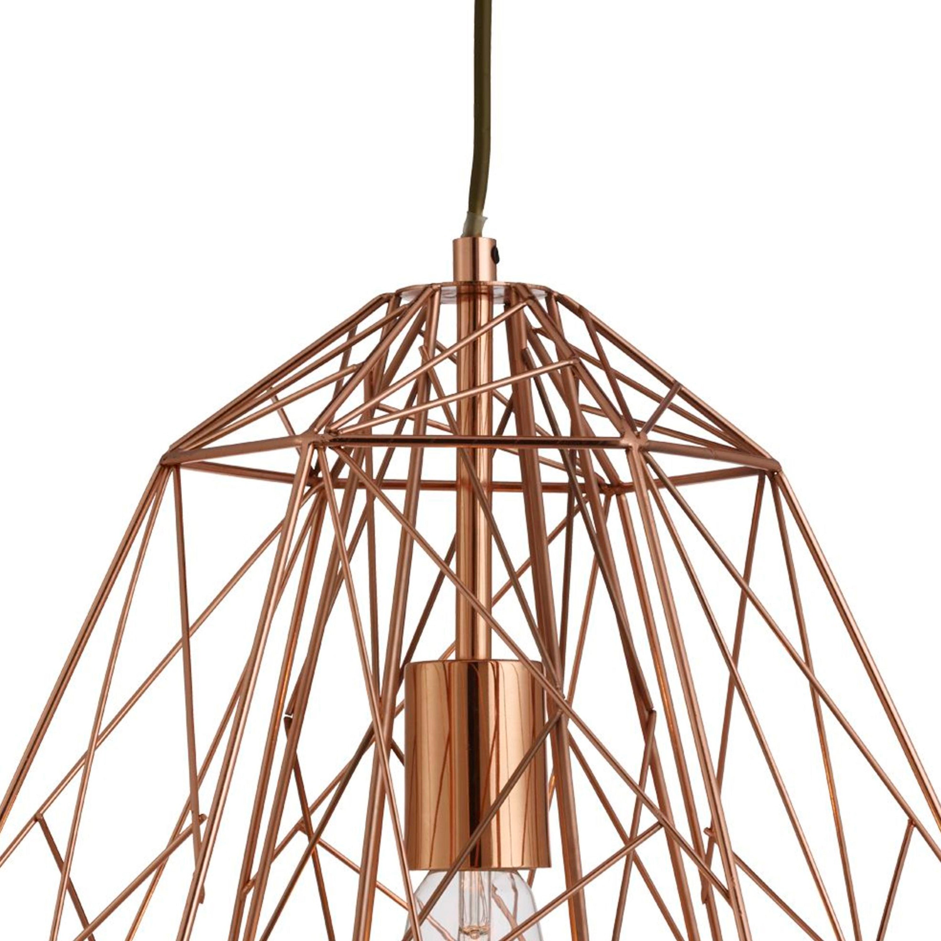 Searchlight Garrick Pendant - Shiny Copper