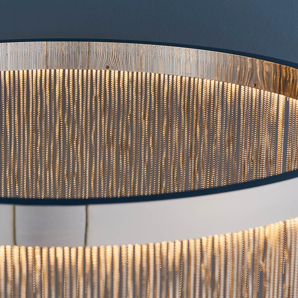 Endon Zelma Single Light Pendant  - Chrome Plate & Silver Effect Chain