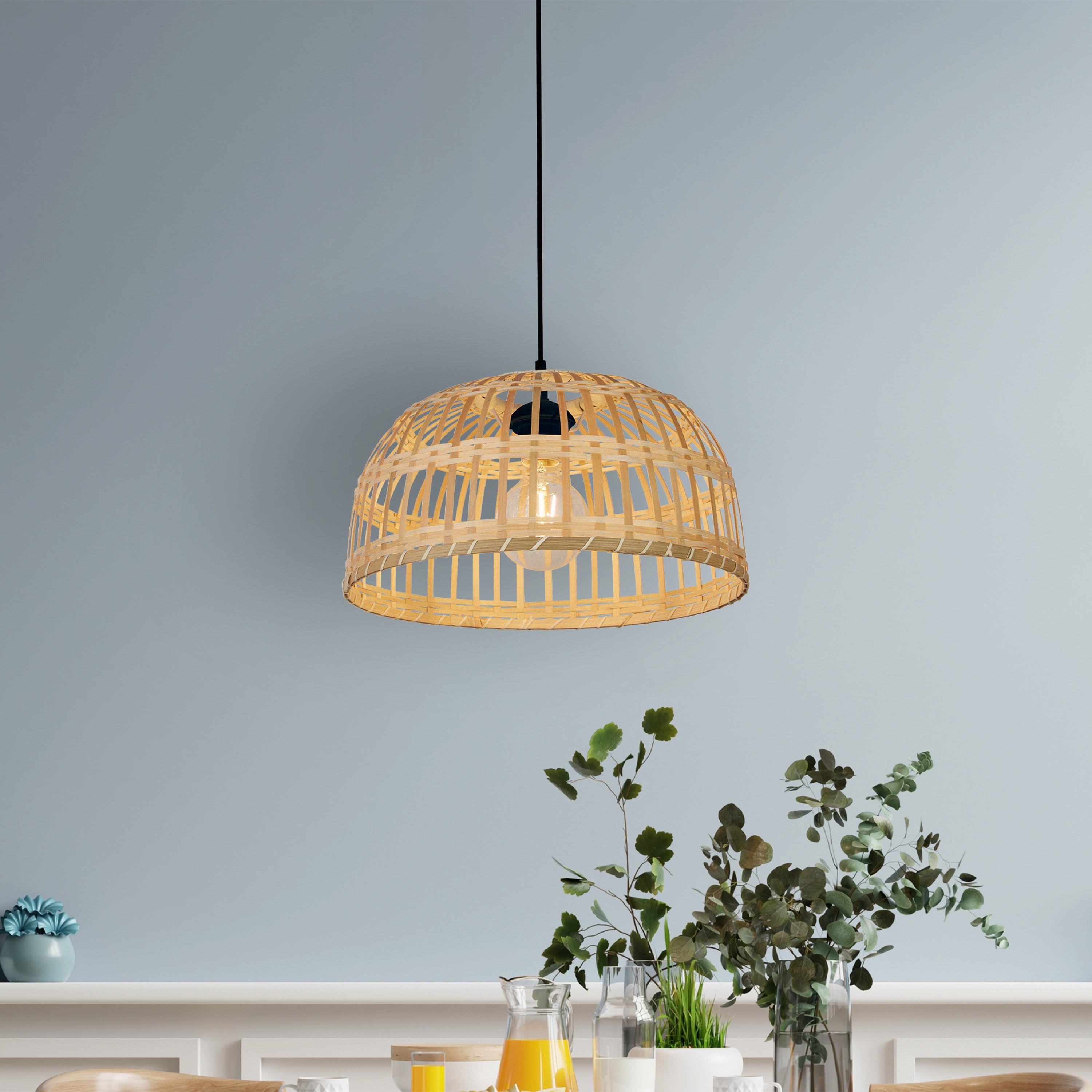 Searchlight Bailey Lamp Shade - Bamboo - Shade Only