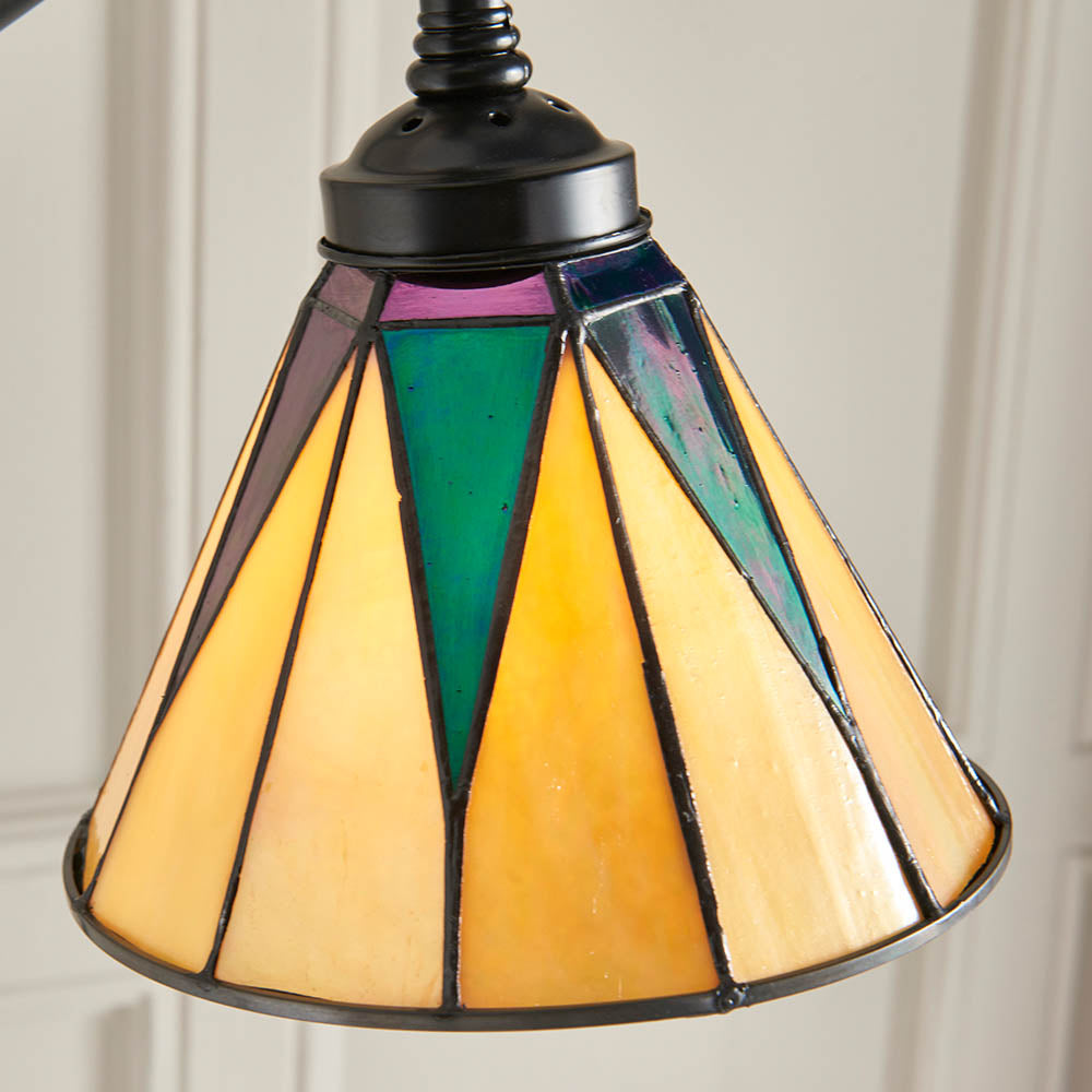 Interiors 1900 Dark Star Task Floor Lamp - Tiffany Glass