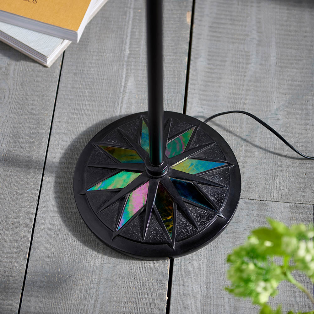 Interiors 1900 Dark Star Task Floor Lamp - Tiffany Glass