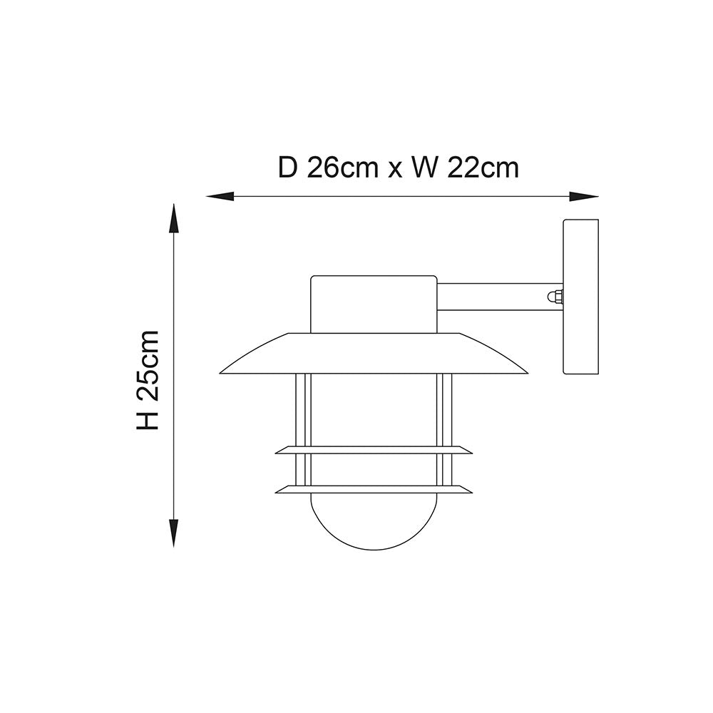 Endon Jenson Single Light Wall Light - Polished Stainless Steel & Clear Glass
