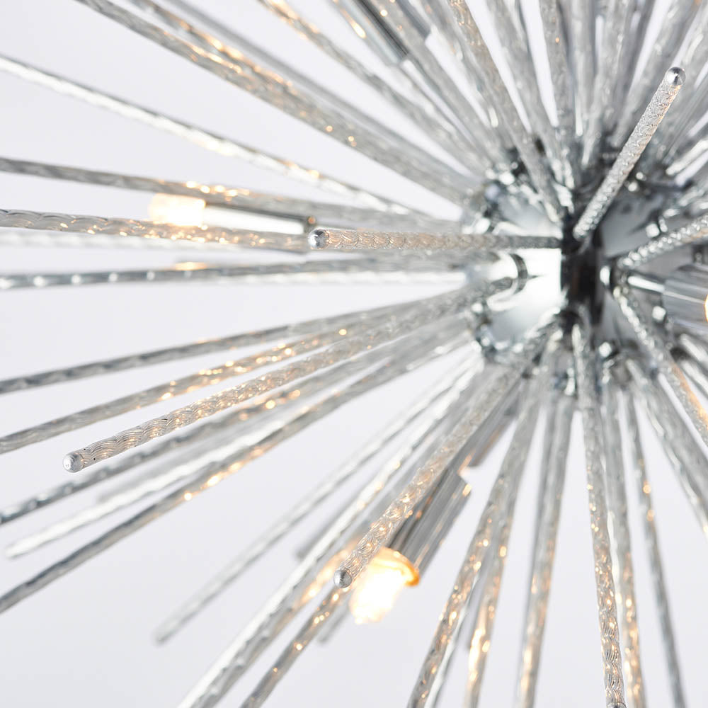 Endon Lena 9 Light Pendant - Chrome Plate