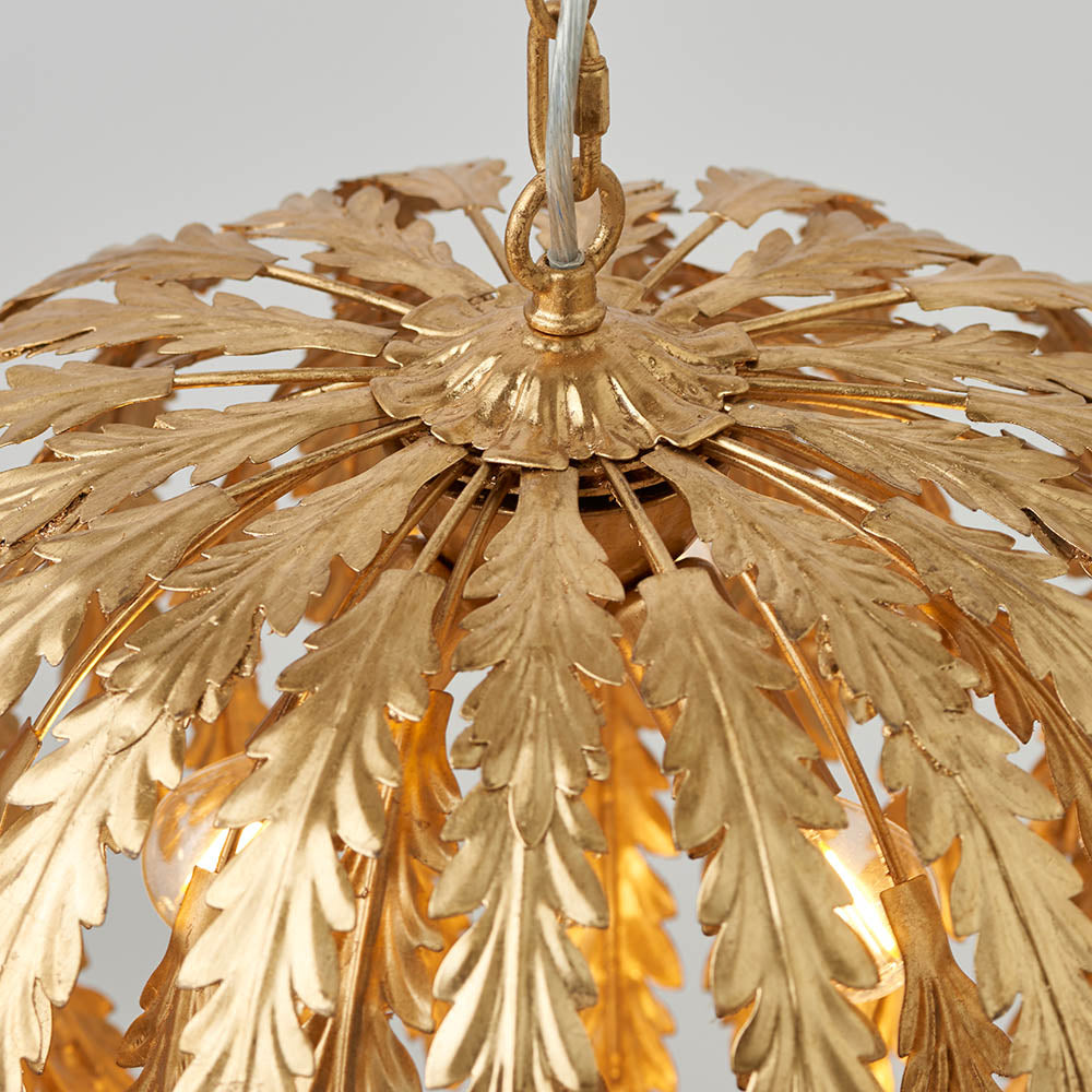 Endon Delphine 3 Light Pendant  - Gold Effect Paint