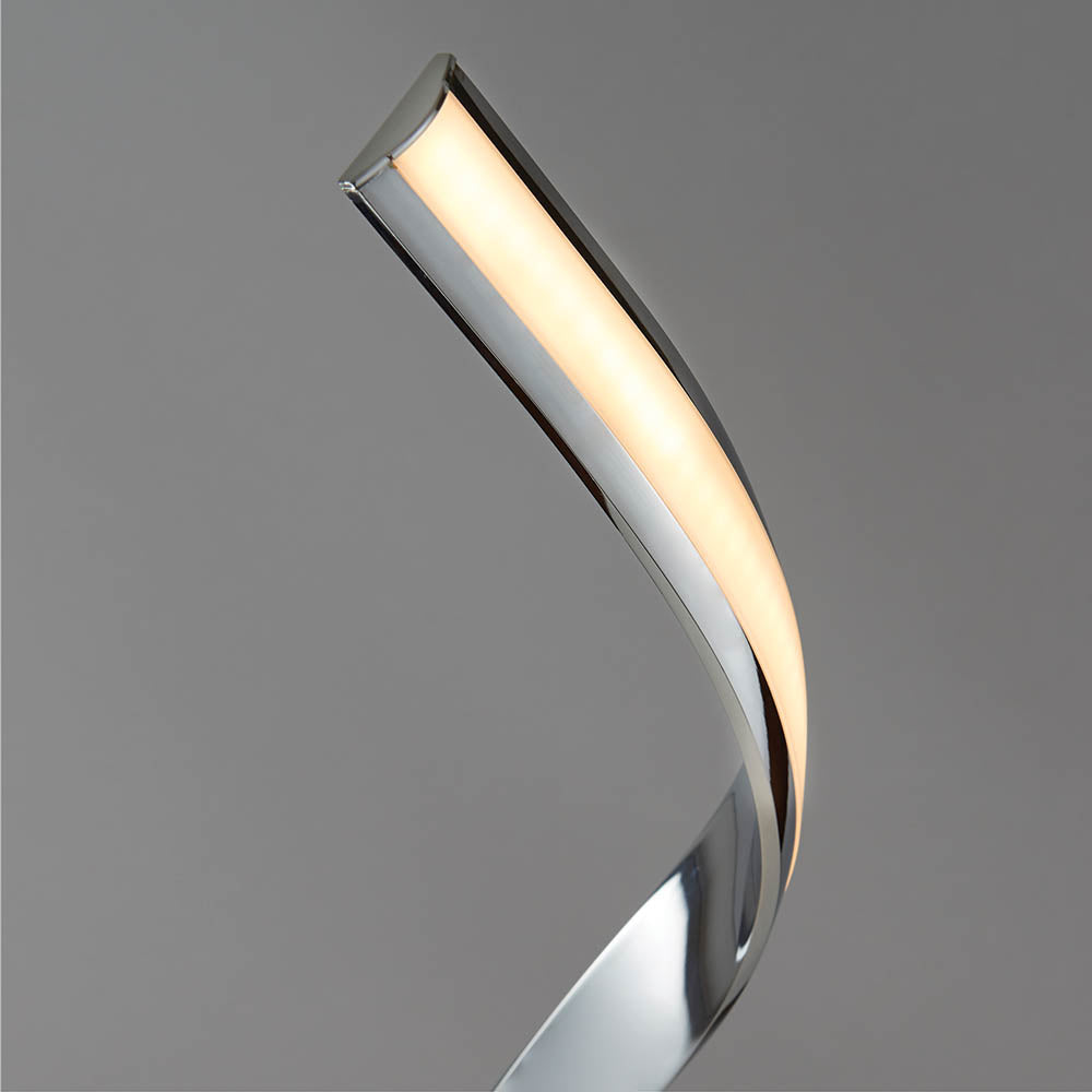 Endon Aria Floor Lamp - Chrome Plate & White Acrylic
