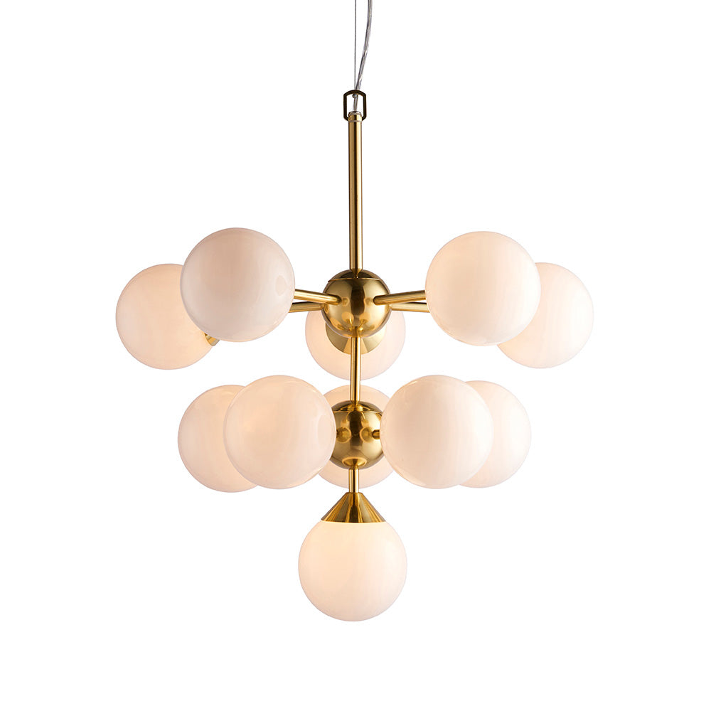 Endon Oscar 11 Light Pendant - Brushed Brass