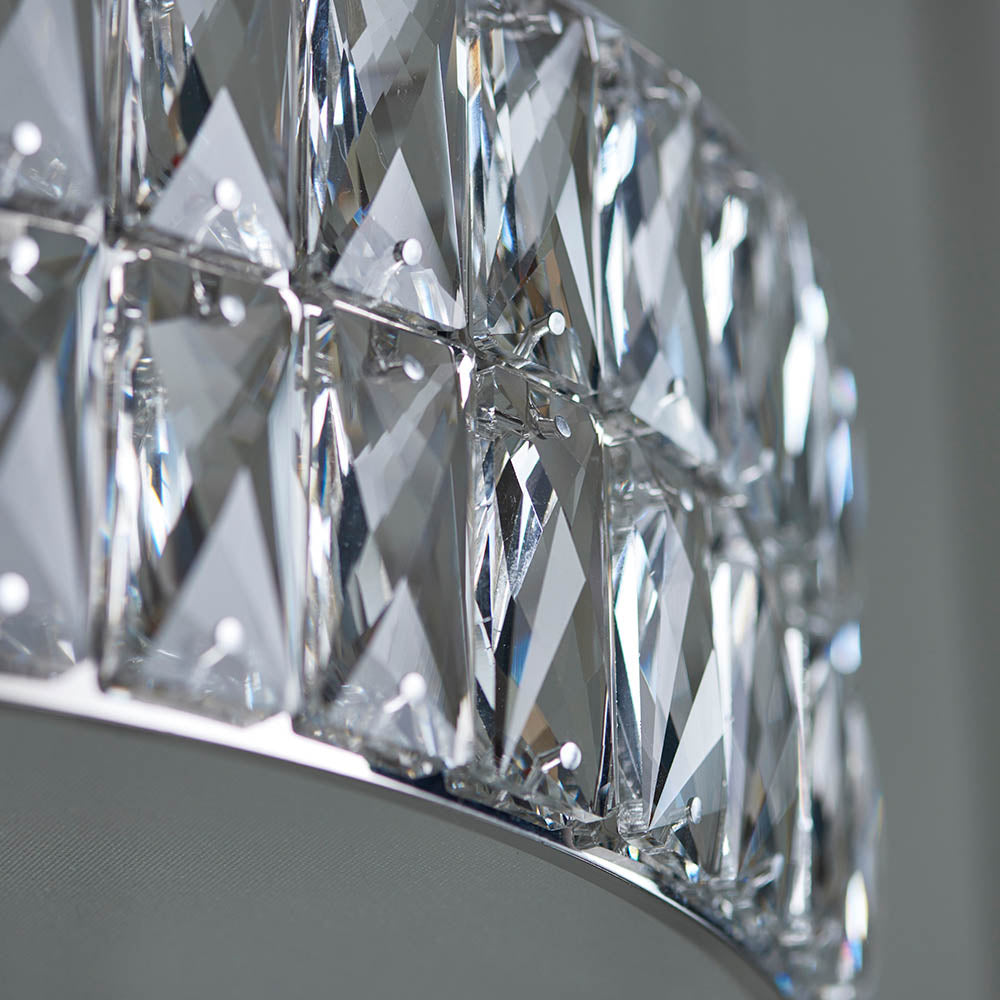 Endon Verina 5 Light Pendant - Clear Crystal & Chrome Plate