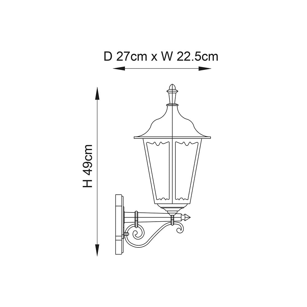 Endon Burford Single Light Wall Light  - Matt Black & Clear Glass
