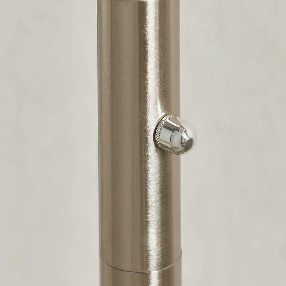 Endon Jaspa 3 Light Floor Lamp - Satin Nickel Plate & White Glass