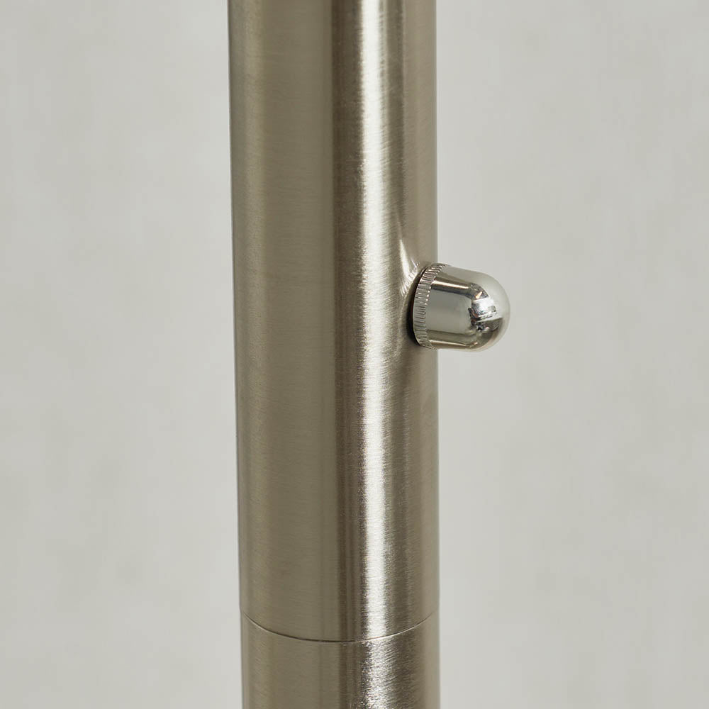 Endon Jaspa 5 Light Floor Lamp - Satin Nickel Plate & White Glass