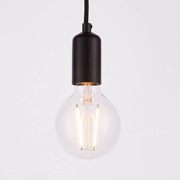 Endon Studio 6 Light Multi-Drop Pendant - Matt Black