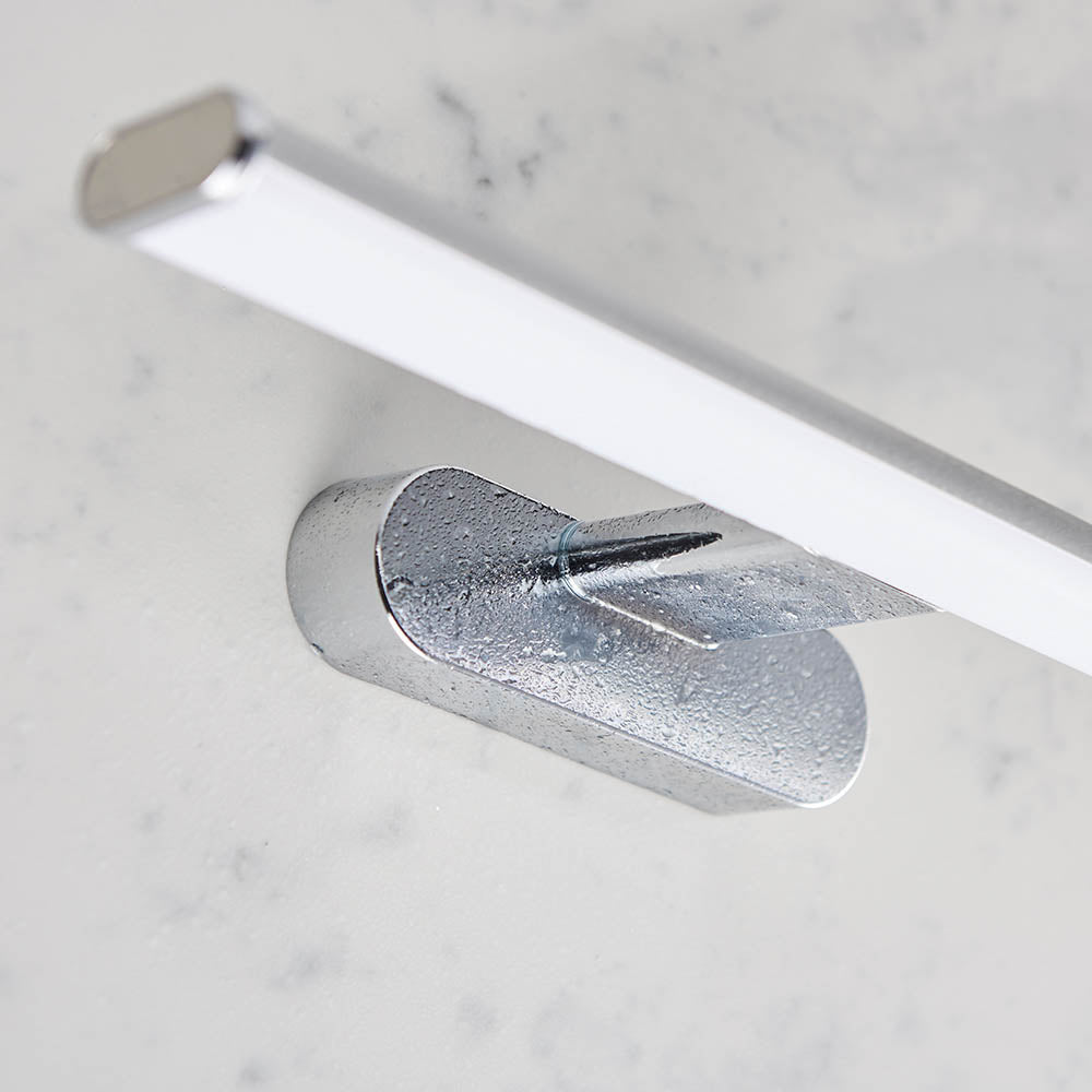 Endon Moda Single Light Wall Light - Chrome Effect & Frosted Plastic