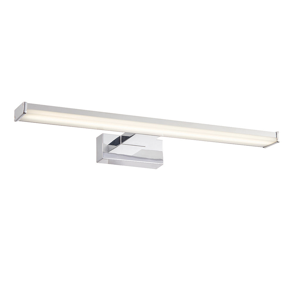 Endon Axis Single Light Wall Light - Chrome Effect & Frosted Plastic