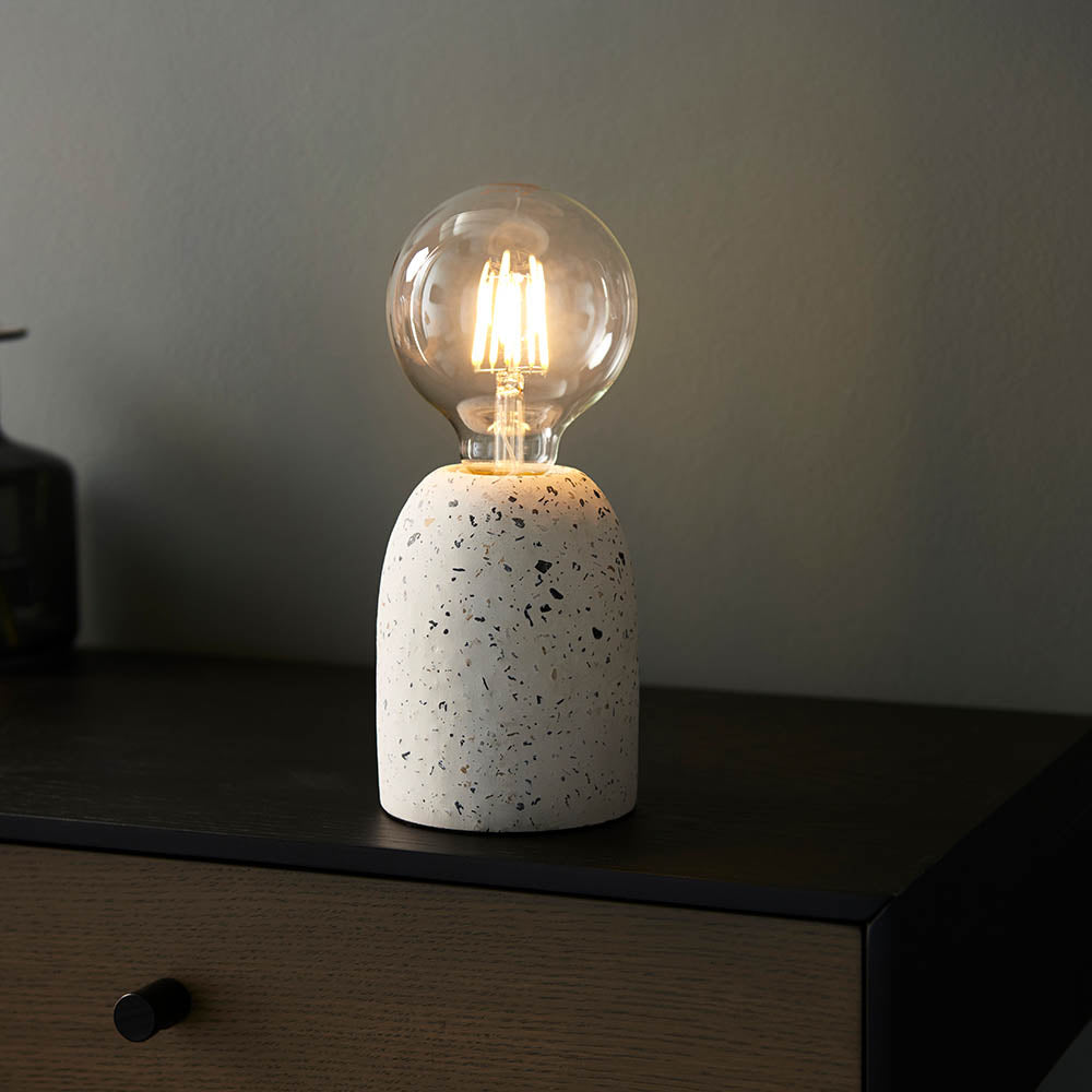 Endon Terrazzo Single Light Table Lamp - White Terrazzo