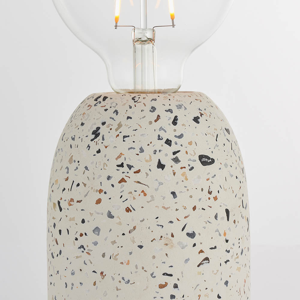 Endon Terrazzo Single Light Table Lamp - White Terrazzo