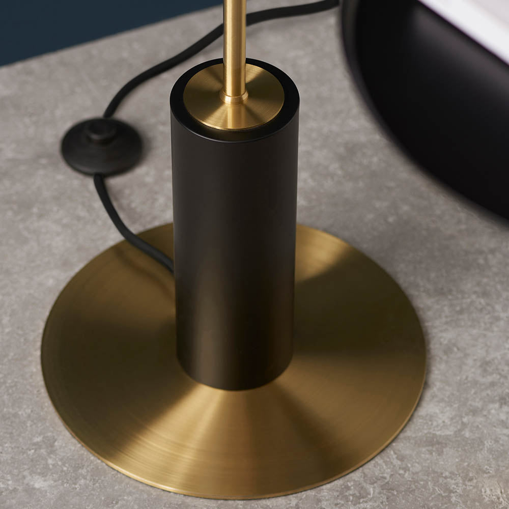 Utopia Matrix Round 3 Light Floor Lamp - Satin Brass & Glass