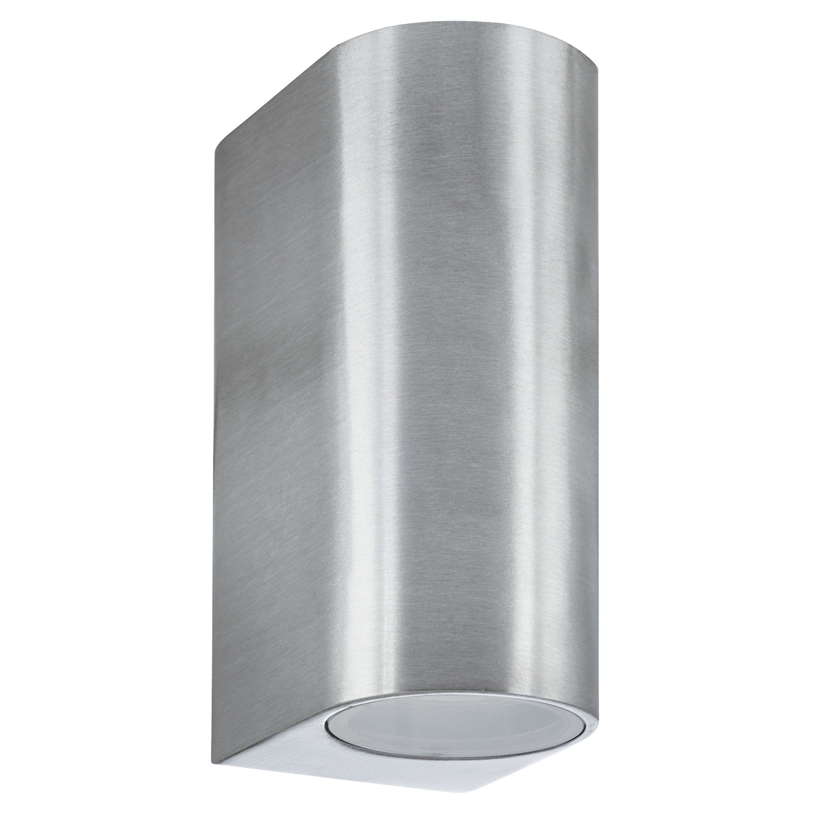 Searchlight Eaton Outdoor 2 Light Wall Light - Silver & Glass - IP44