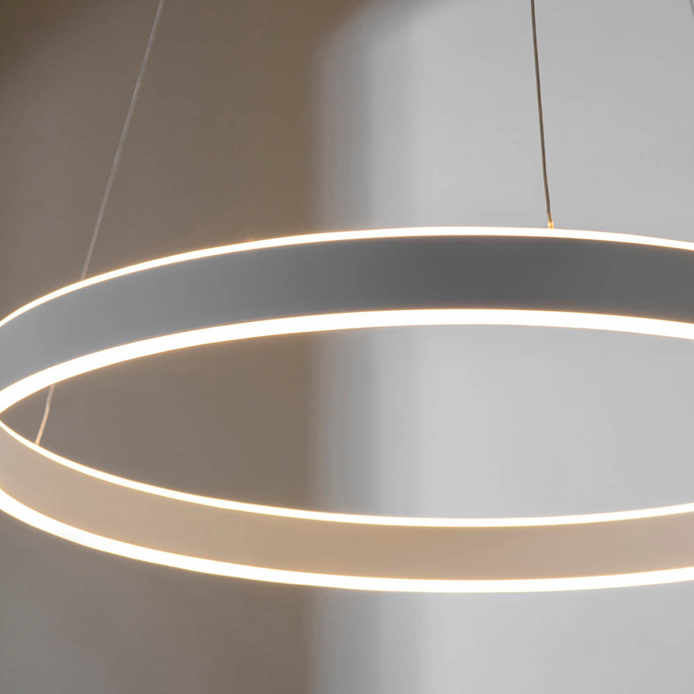 Endon Gen Single Light Pendant - Matt Nickel Plate & Frosted Acrylic