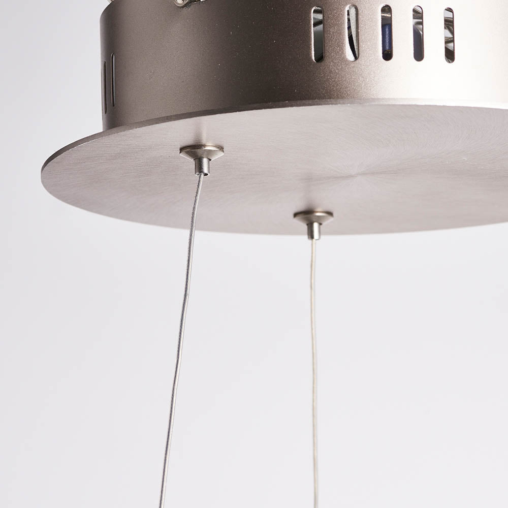 Endon Gen Single Light Pendant - Matt Nickel Plate & Frosted Acrylic
