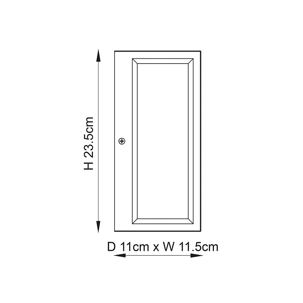 Endon Oxford Single Light Wall Light - Matt Black & Clear Glass