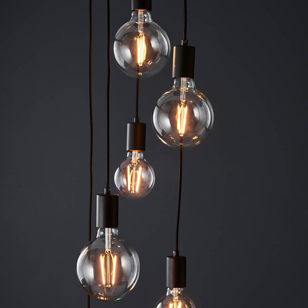 Endon Studio 6 Light Pendant  - Matt Black