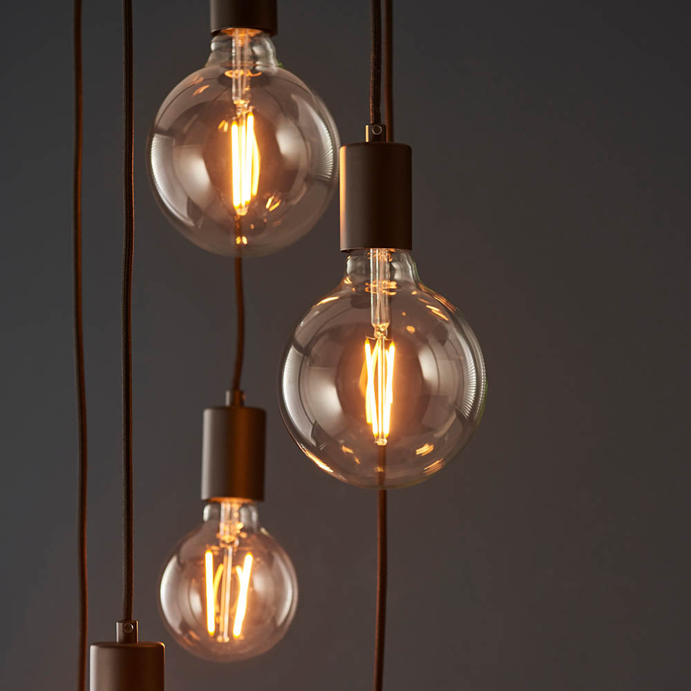 Endon Studio 6 Light Pendant  - Matt Black