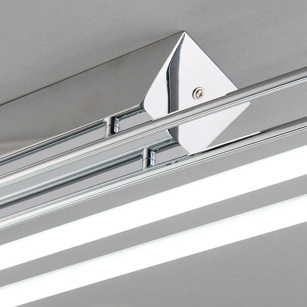 Endon Harper LED 2 Light Medium Flush Fitting - Chrome Plate & Opal Glass