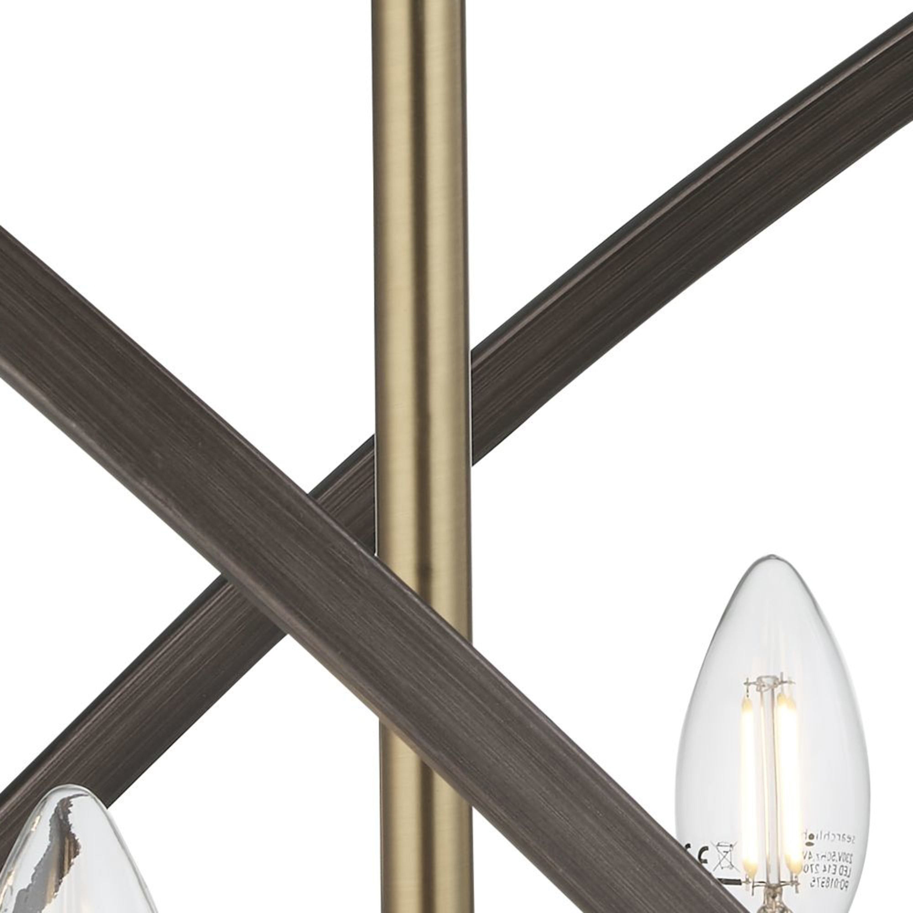 Searchlight Harding 6 Light Pendant, Bronze