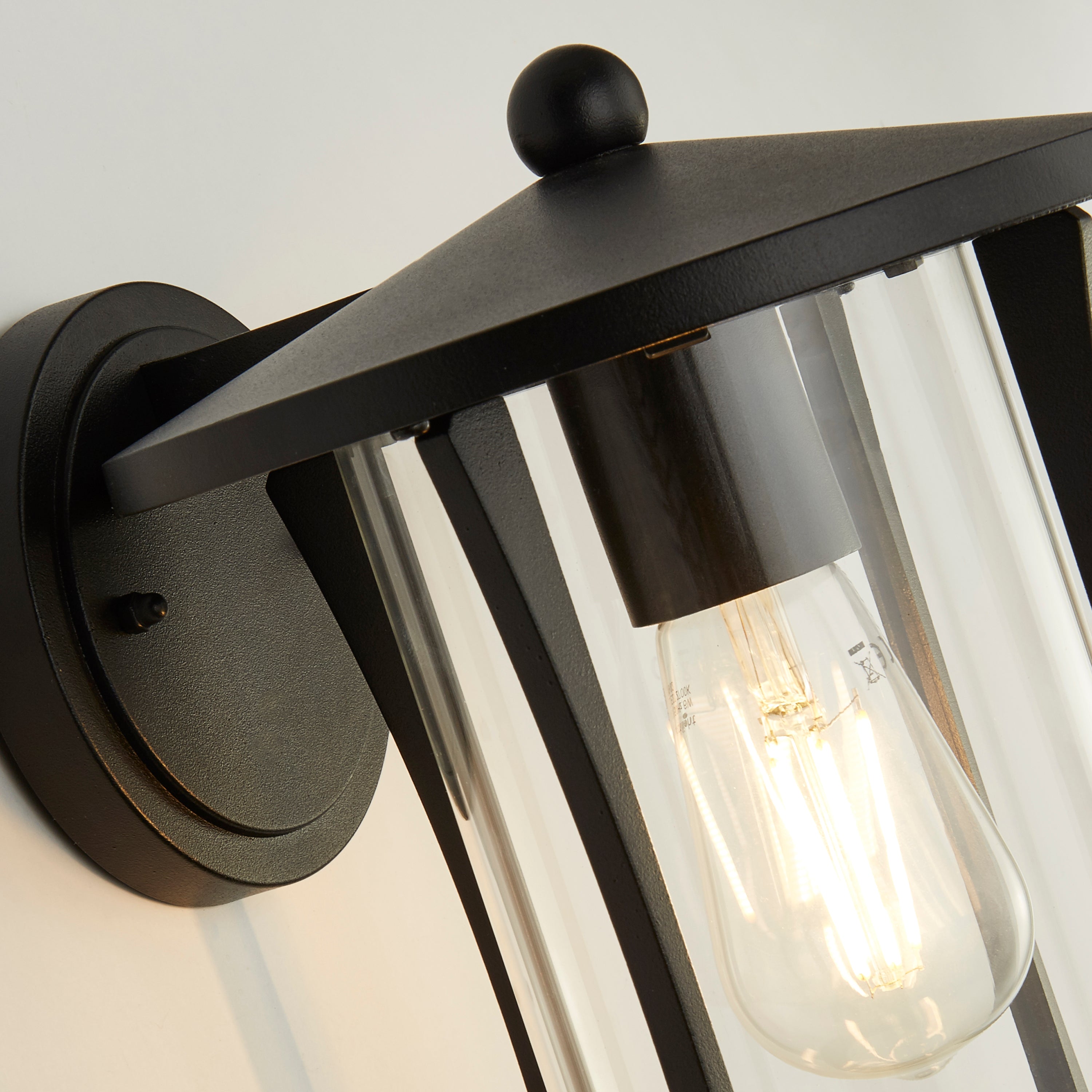Searchlight Page Outdoor Wall/Porch Light - Black - IP44