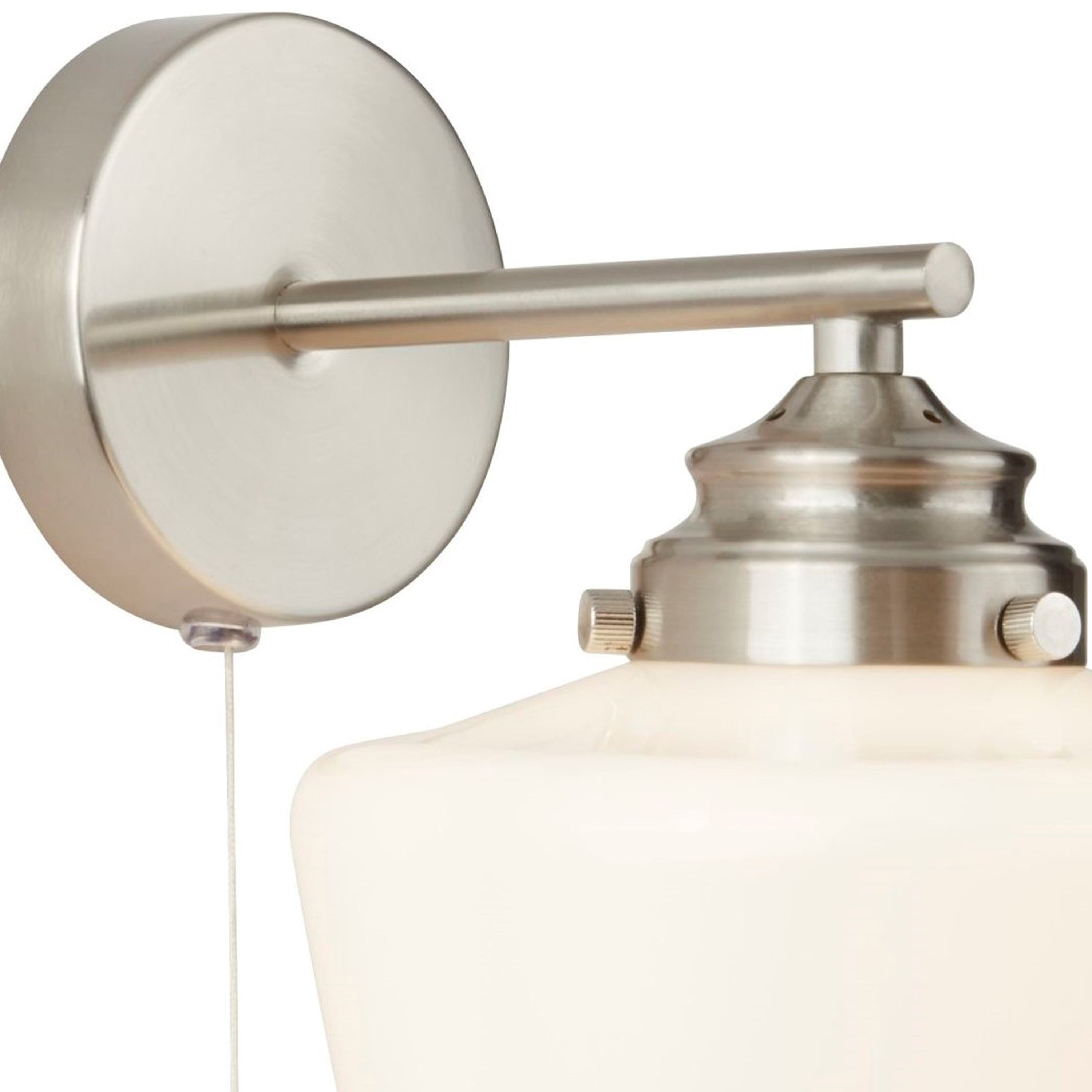 Searchlight Sandhill Wall Light - Silver & Opal Glass