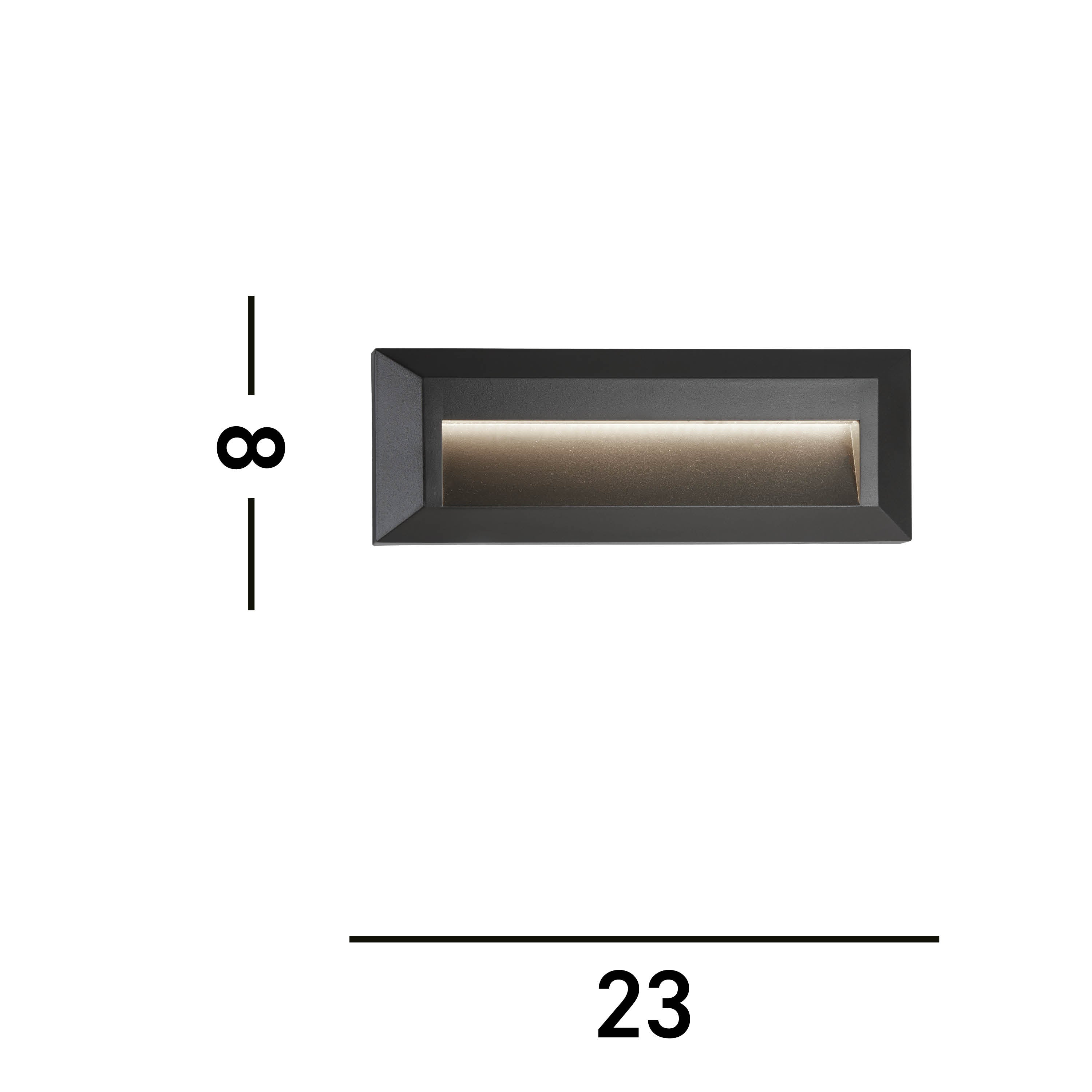 Searchlight Amberly LED Outdoor Slot Wall Light - Dark Grey Aluminium
