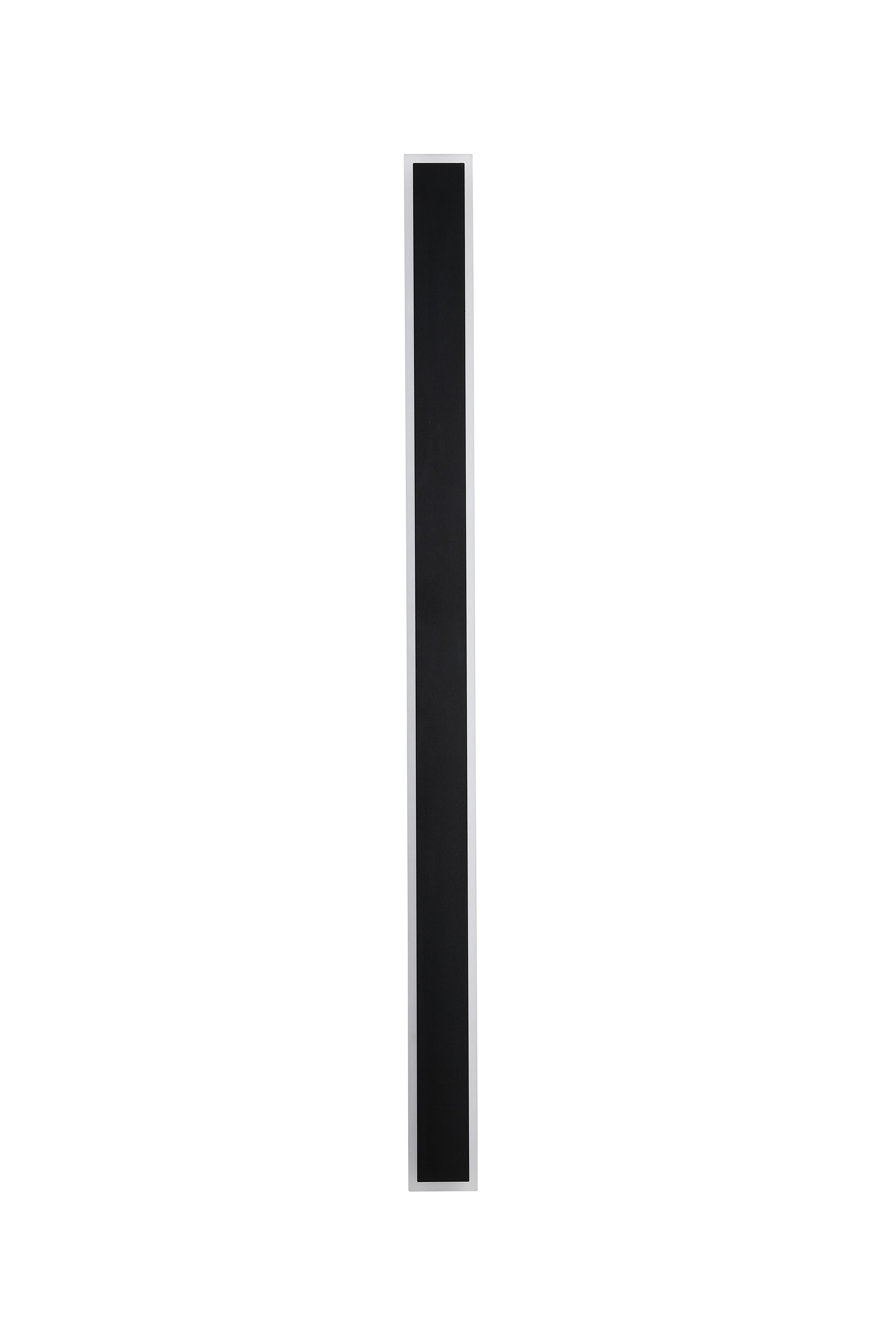 Searchlight Bordo II Square LED Outdoor Wall Light, 1200mm, shown switched on with the acrylic edge glowing