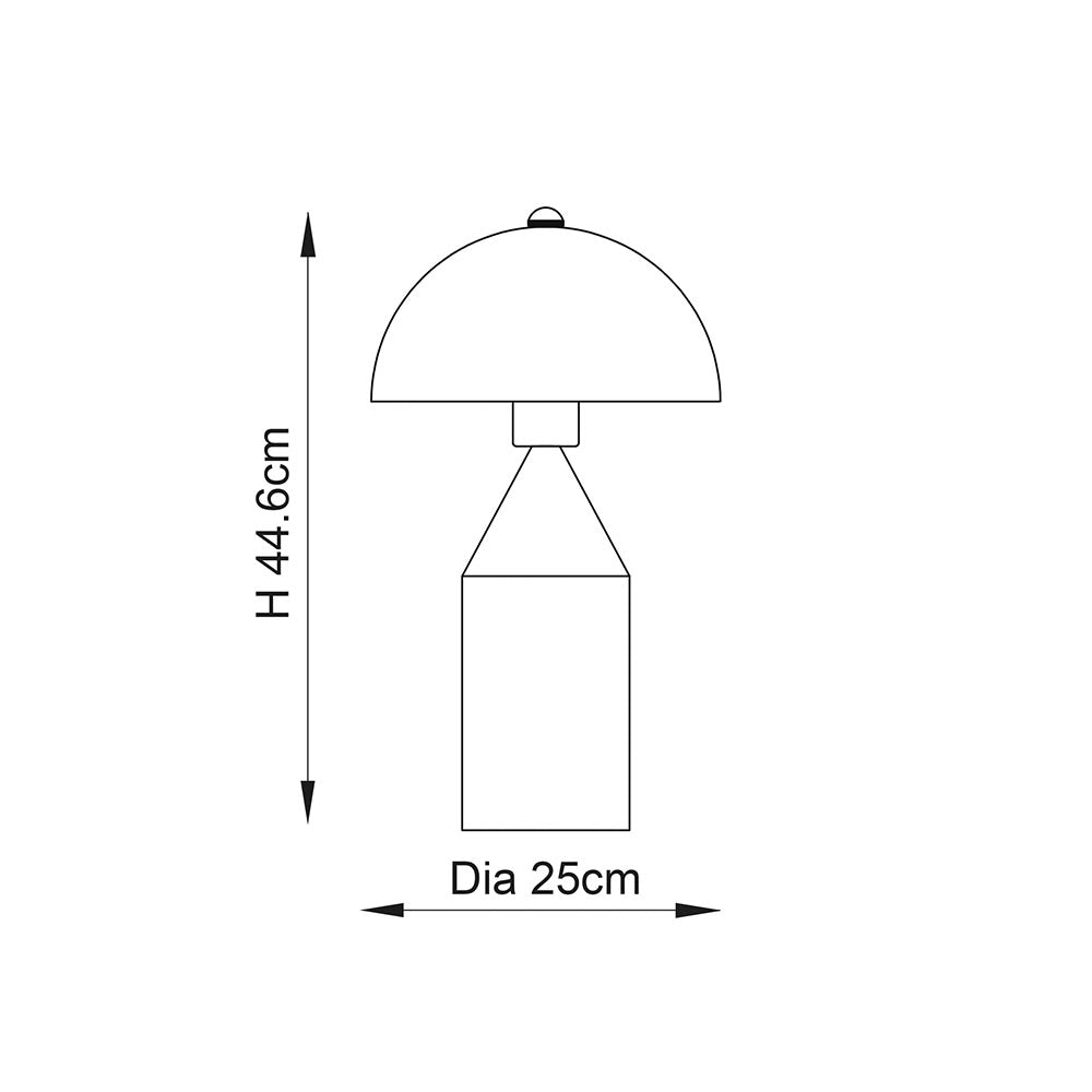 Endon Nova Single Light Table Lamp - Antique Brass Plate & Gloss White