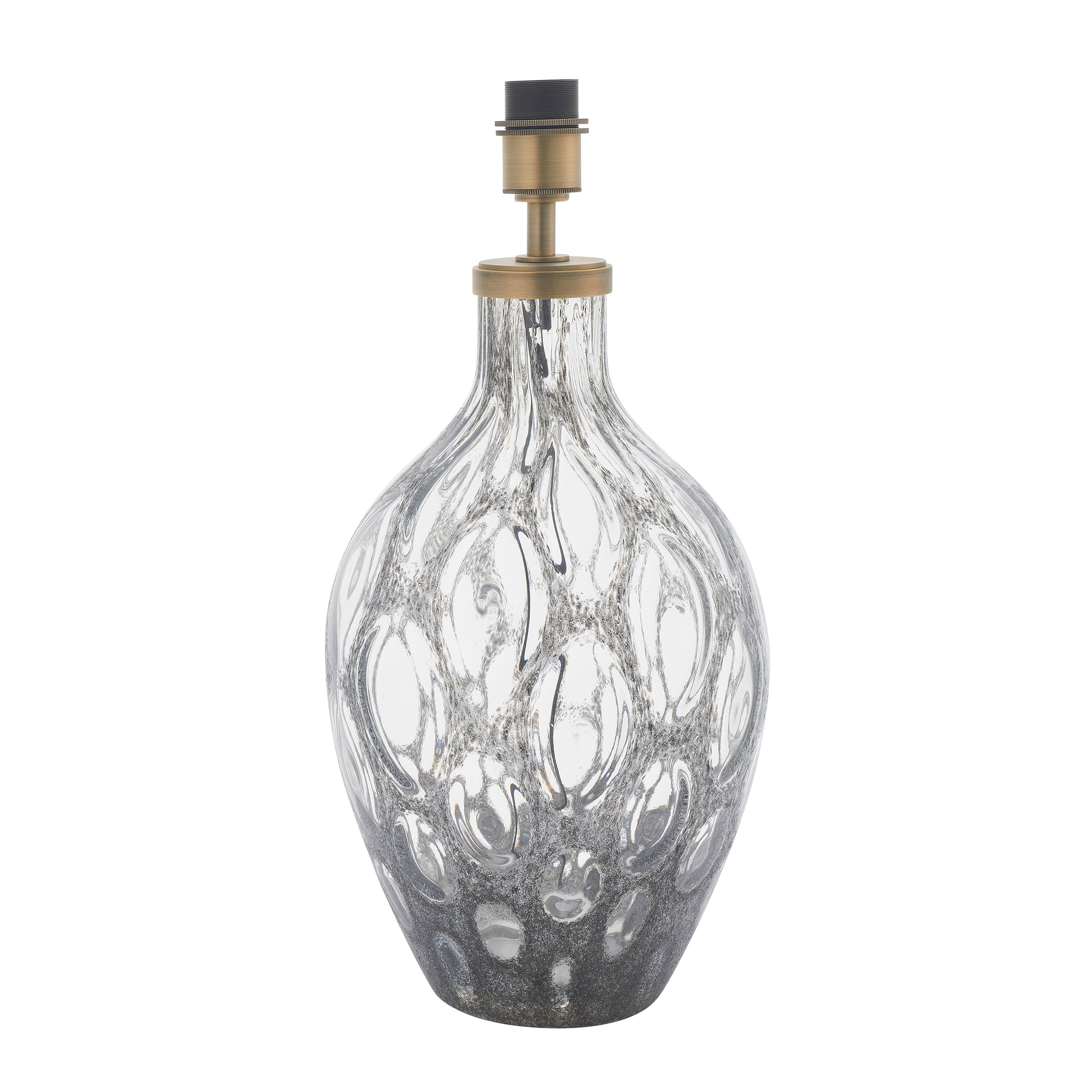 Endon Hurley Table Lamp - Charcoal Glass - Base Only - 51cm Tall