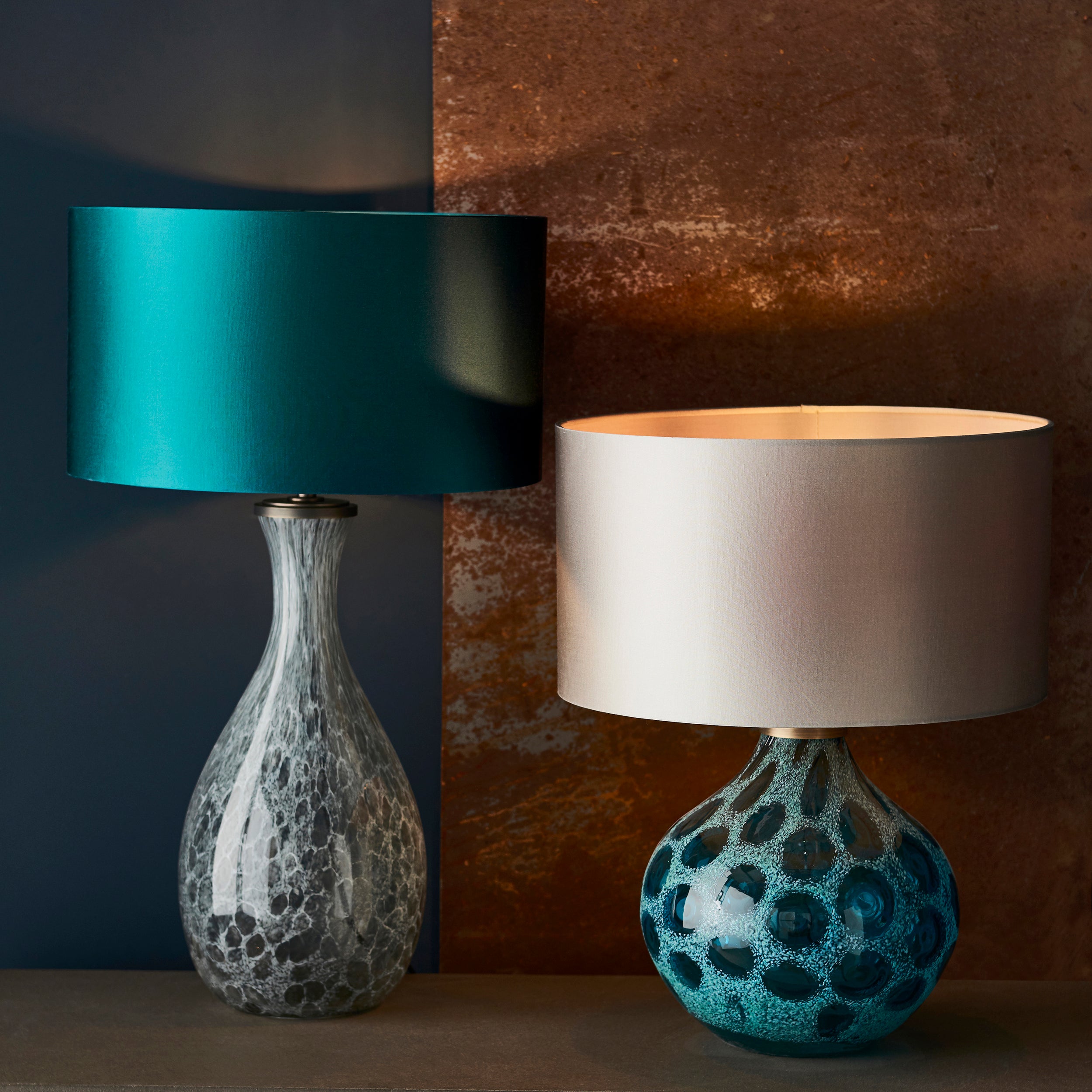 Endon Merula Table Lamp - Glass - Base Only - 51cm Tall