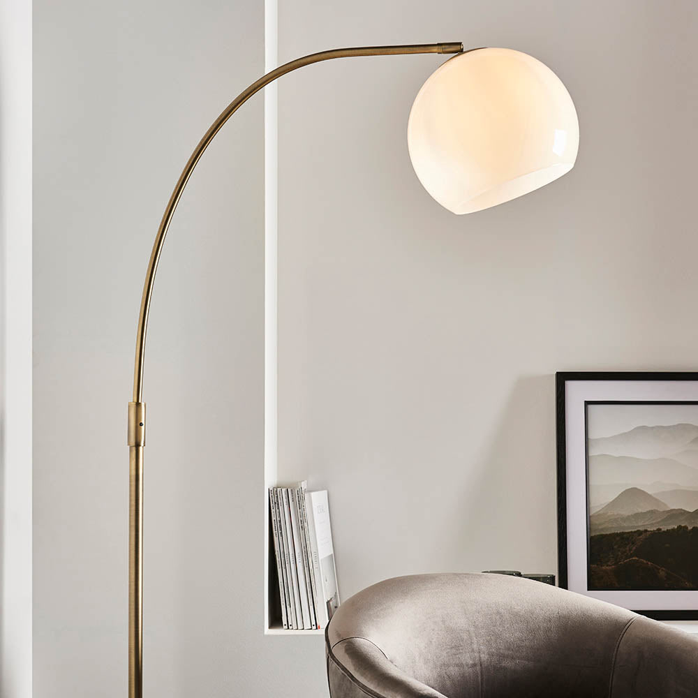 Endon Otto Floor Lamp - Black Marble Base