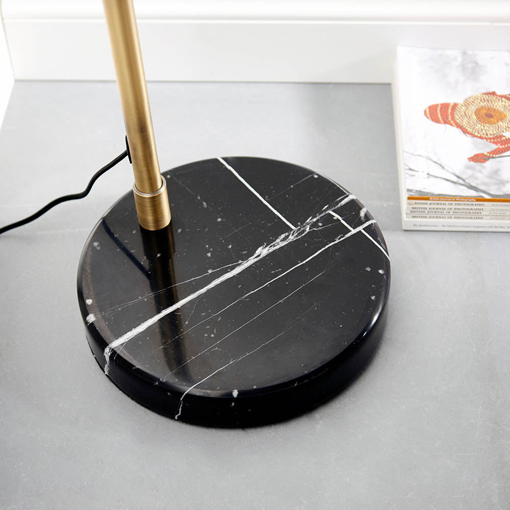 Endon Otto Floor Lamp - Black Marble Base