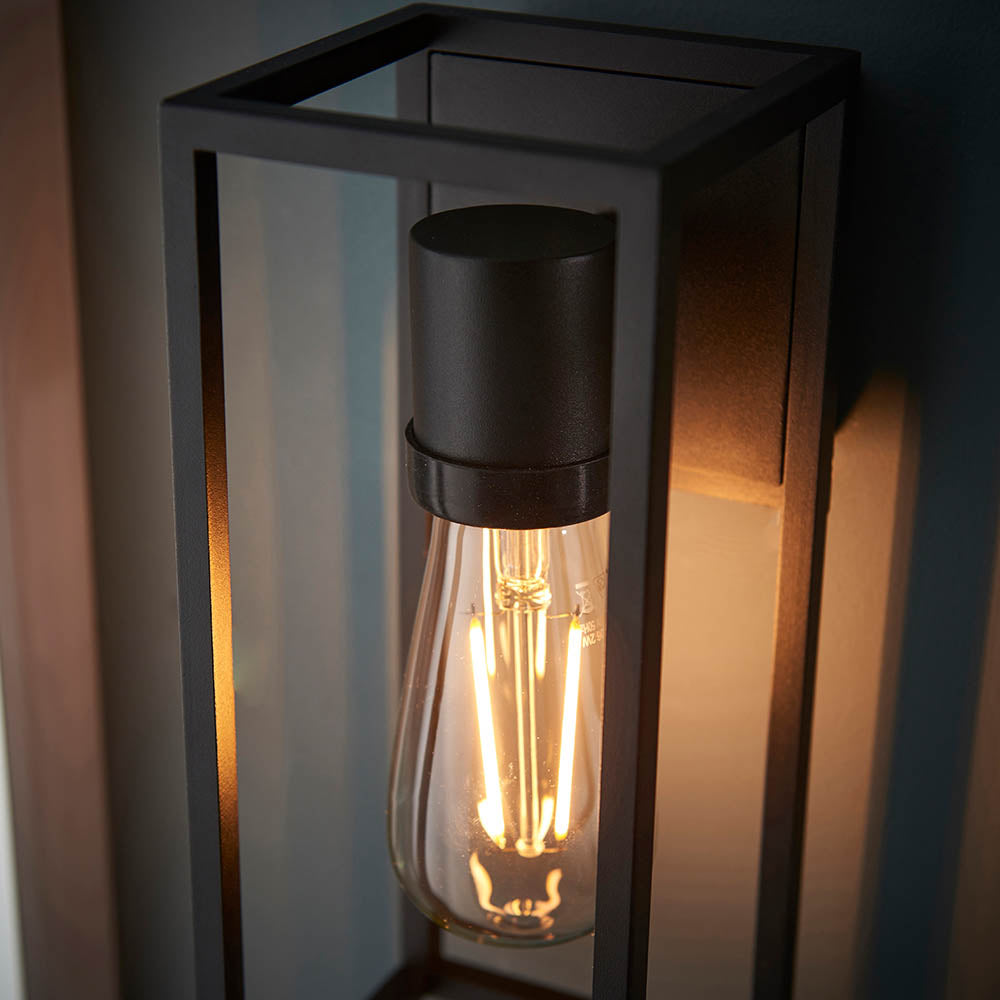 Endon Herbert Single Light Wall Light - Textured Black