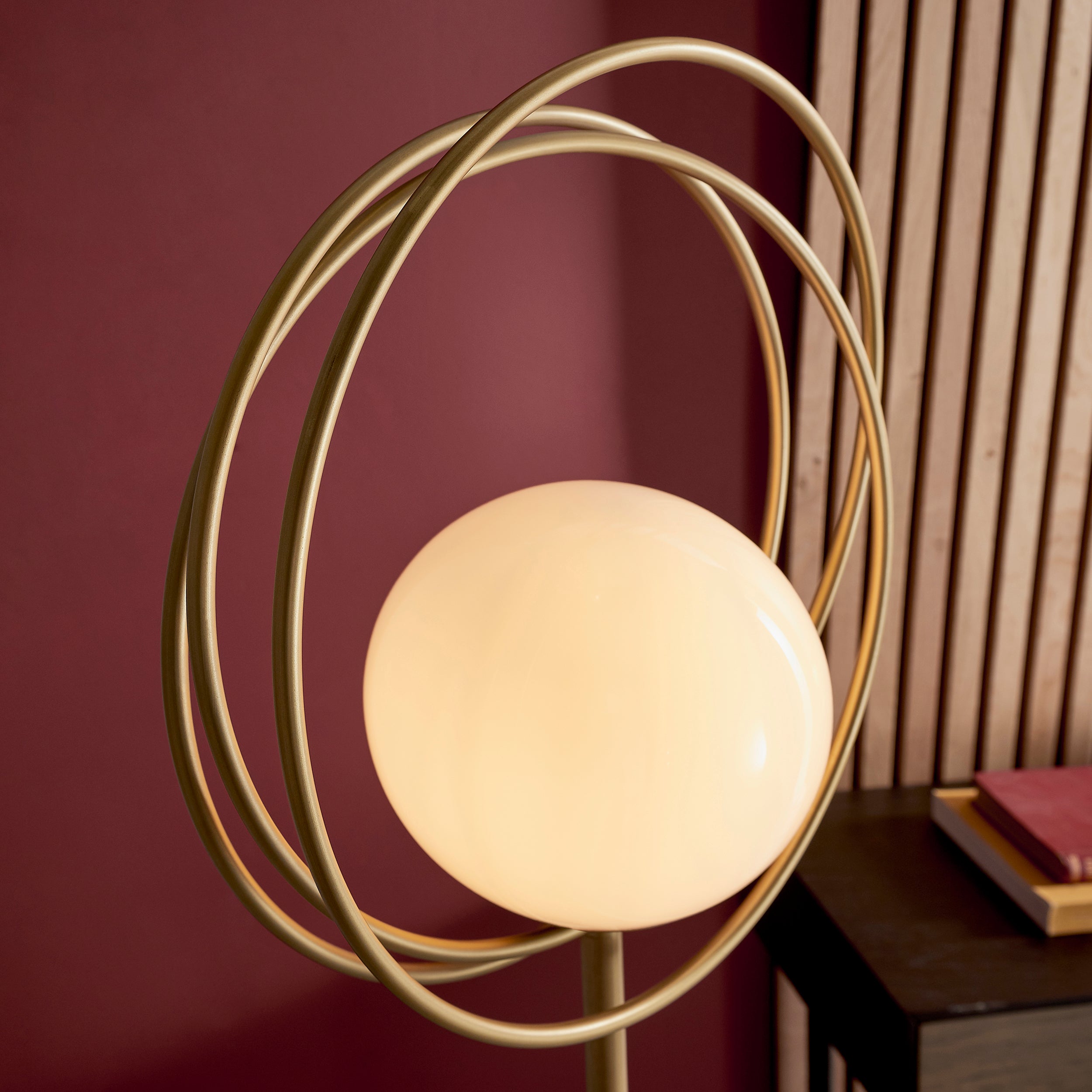 Endon Saturn Floor Lamp - Brushed Gold